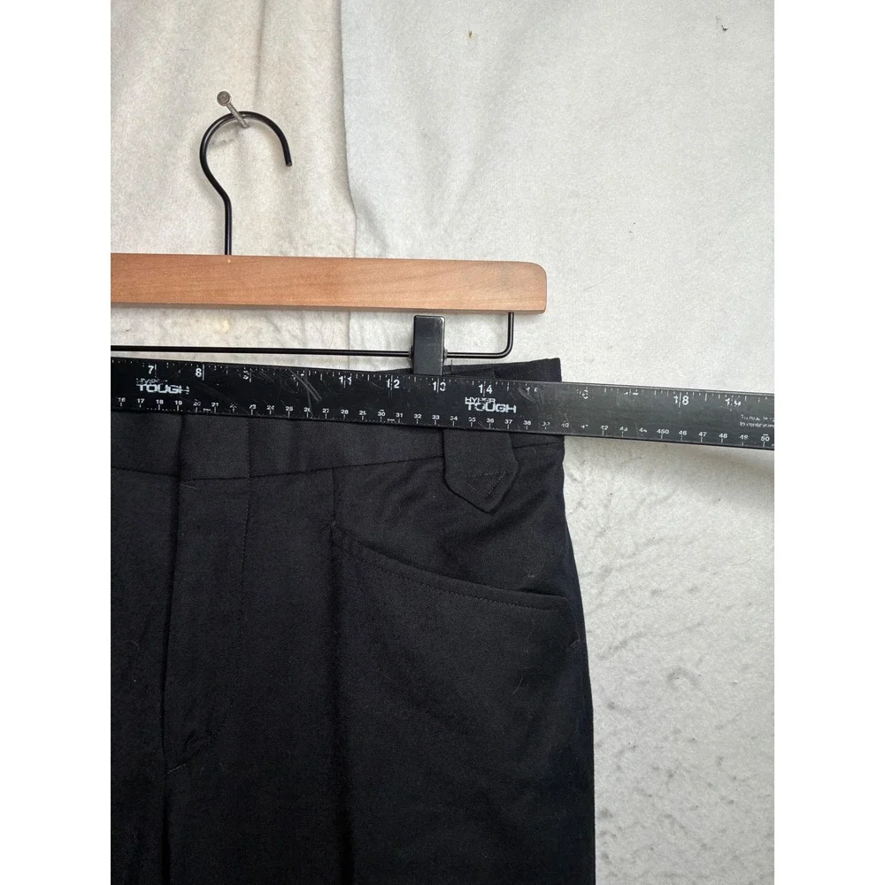 Vintage Pendleton Pure Virgin Wool Trousers Black Straight Leg Pants Mens 32